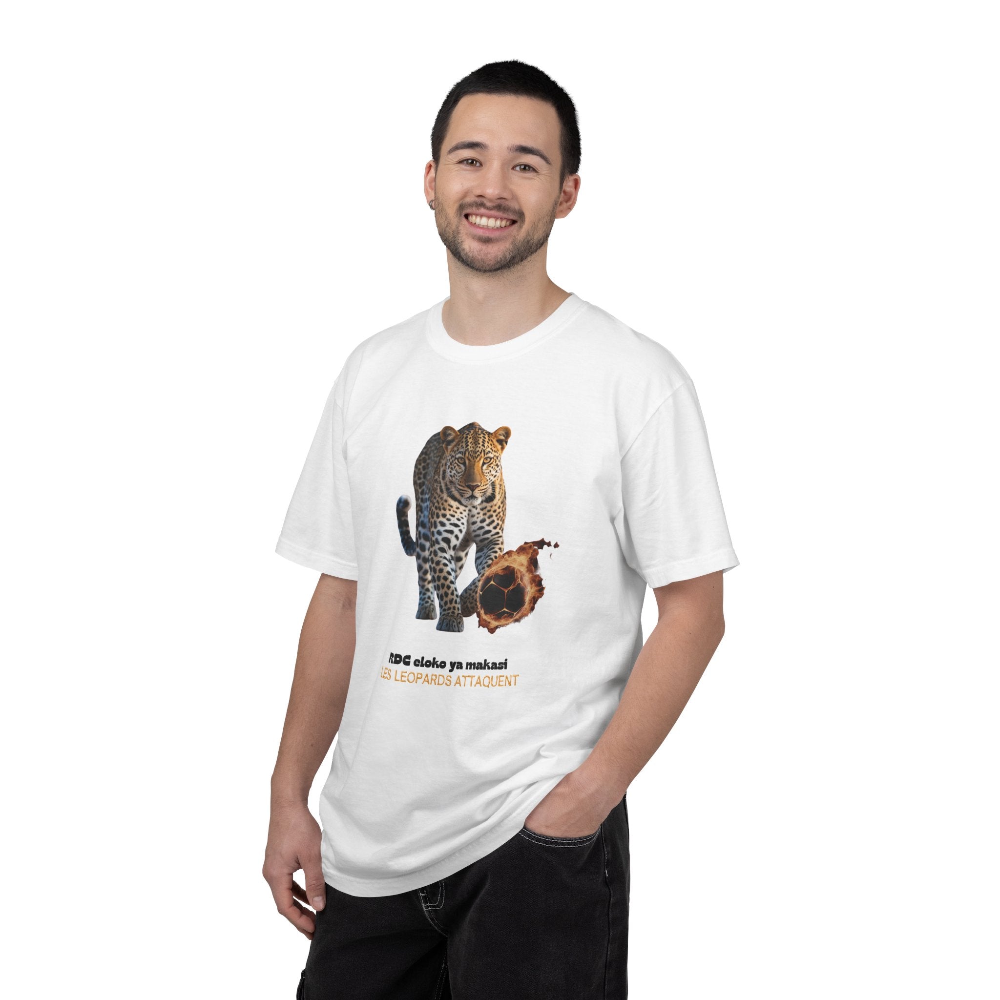 The Leopards Attack Graphic T-Shirt 'Les léopards attaquent' Wildlife Sports Fan Tee
