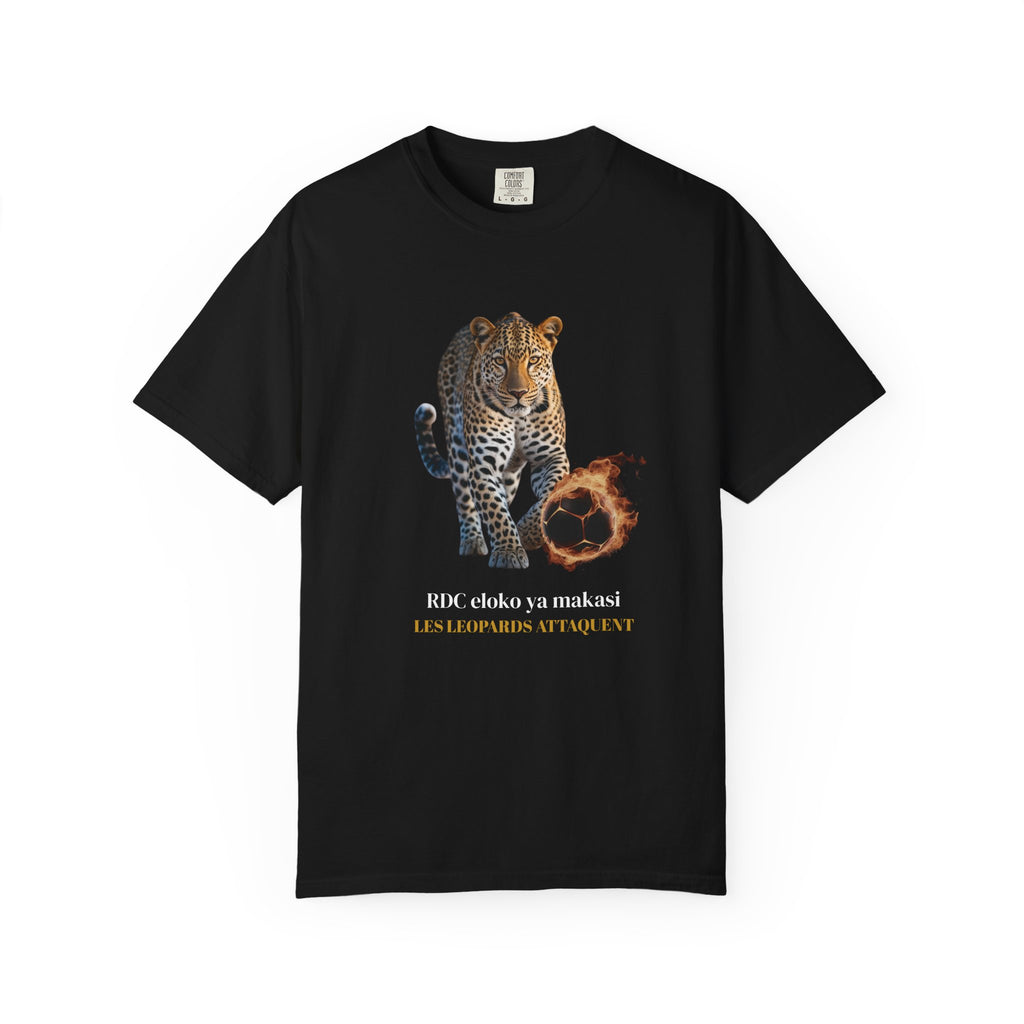 The Leopards Attack Graphic T-Shirt 'Les léopards attaquent' Wildlife Sports Fan Tee